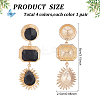 4 Pairs 4 Colors Oval & Teardrop & Rectangle Rhinestone Dangle Stud Earrings EJEW-AN0003-05-2