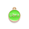 Alloy Enamel Pendants X-ENAM-S124-01B-06K-3