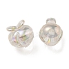 UV Plating Rainbow Iridescent Acrylic Beads OACR-F004-02G-2