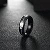 Fashionable 316L Titanium Steel Heartbeat Wide Band Rings for Men RJEW-BB07094-8-4