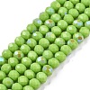 Electroplate Opaque Solid Color Glass Beads Strands LS-EGLA-A044-P3mm-L30-1