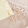 20Pcs Brass Spiral Oval Dangle Earrings EJEW-BC0001-11-4