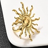 304 Stainless Steel Open Cuff Ring for Women LS-RJEW-B109-01G-04-1