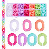 560Pcs 7 Colors Opaque Acrylic Linking Rings MACR-CA0001-41-8