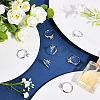 8Pcs Brass Adjustable Ring Findings KK-ME0003-98-5