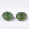 Painted Natural Wood Beads WOOD-T021-18F-2