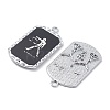 Alloy Twelve Constellations Series Big Pendants PALLOY-O107-01P-09-3