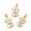 Brass Cubic Zirconia Pendants KK-M243-37G-3