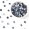 200G Frosted Baking Paint Crackle Glass Beads with Glitter Powder DGLA-YW0001-56J-1
