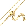 Ion Plating(IP) 304 Stainless Steel Boston Link Chain Necklaces NJEW-R266-06G-2