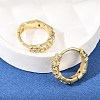 Twist Brass Micro Pave Clear Cubic Zirconia Hoop Earrings EJEW-D348-18G-5