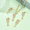SHEGRACE Brass Clear Cubic Zirconia Charms XGRQ3P578-631G-5