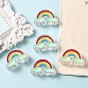 5Pcs Transparent Acrylic Enamel Beads OACR-YW0001-31C-5
