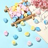 90Pcs 3 Colors UV Plating Opaque Rainbow Iridescent Acrylic Beads PACR-CJ0001-32-8