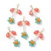 Glass Beaded Pendants GLAA-K060-02G-02-3