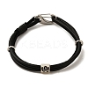 PU Leather Round Cord Multi-strand Bracelets SJEW-K002-07J-1