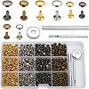 320 Sets 4 Colors 2 Sizes Iron Semi-Tublar Collision Rivets Kits DIY-WH0304-489-1