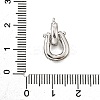 Brass Micro Pave Cubic Zirconia Fold Over Clasps KK-D356-13P-3