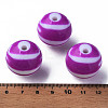 Opaque Striped Acrylic Beads MACR-S373-27C-02-4