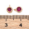 Brass Micro Pave Cubic Zirconia Charms KK-Z089-11KCG-01-3