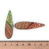 Opaque Resin and Walnut Wood Pendants RESI-T060-07M-3