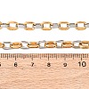 PVD Vacuum Plating 304 Stainless Steel Oval Link Chains Necklace STAS-E160-18GP-01-2