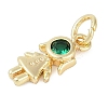 Rack Plating Brass Micro Pave Cubic Zirconia Pendant KK-H509-41G-3