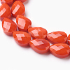 Opaque Solid Color Glass Beads Strands GLAA-E405-02A-E-1