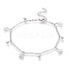 304 Stainless Steel Charm Anklets AJEW-O028-04P-1