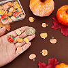44pcs 11 styles Thanksgiving Day Alloy Enamel Pendants ENAM-GA0001-08-3