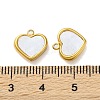 304 Stainless Steel with Synthetic Shell Charms STAS-G338-06G-3