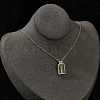 Arch with Coconut Tree Brass Enamel Pendant Necklaces NJEW-H051-03G-1