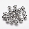 Tibetan Style Alloy Flat Round Carved Vortex Beads LS-TIBEB-5437-AS-LF-1