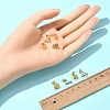16Pcs 4 Styles 201 Stainless Steel Stud Earring Findings with Hole EJEW-FS0001-15-6