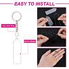 DIY Rectangle with Angle Acrylic Pendant Keychain Making Kits DIY-BC0001-62P-4