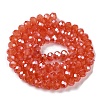 Baking Electroplate Glass Beads Strands DGLA-A039-J8mm-B01-2