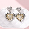 Brass Micro Pave Clear Cubic Zirconia Dangle Earrings EJEW-D322-01P-1