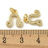 Rack Plating Brass Micro Pave Cubic Zirconia Pendants KK-K386-02D-G-3