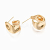Brass Half Hoop Earrings X-KK-S356-149G-NF-3