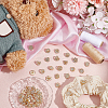 48Pcs 12 Colors 1-Hole Alloy Rhinestone Shank Buttons BUTT-GA0001-43G-4