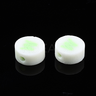 Handmade Polymer Clay Beads CLAY-N011-031W-1