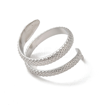 Non-Tarnish 304 Stainless Steel Cuff Rings for Women RJEW-G291-02P-1