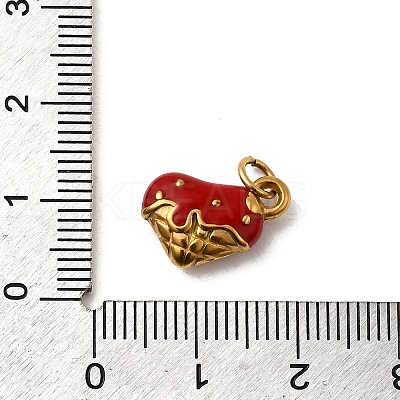 304 Stainless Steel Enamel Charms Ion Plating(IP) STAS-B097-08G-02-1