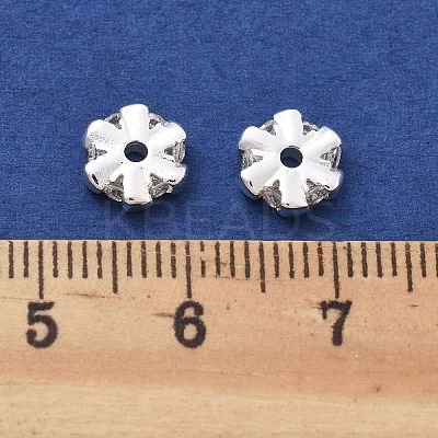 Brass Micro Pave Cubic Zirconia Beads KK-B134-38S-1