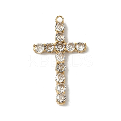 304 Stainless Steel Rhinestone Pendants Ion Plating(IP) STAS-V015-04A-G-1