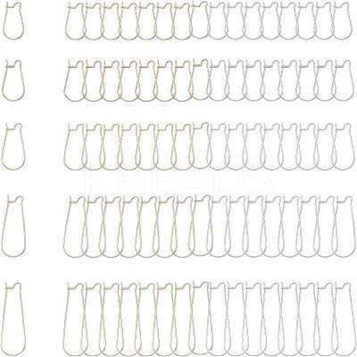 304 Stainless Steel Hoop Earring Findings STAS-UN0016-77-1