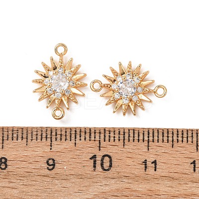 Brass Pave Cubic Zirconia Links KK-T082-11G-05-1