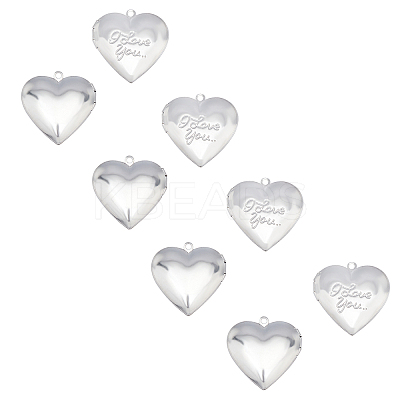 304 Stainless Steel Locket Pendants STAS-UN0016-36P-1