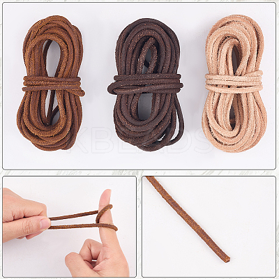 5M DIY Frosted Cowhide Leather Cord OCOR-GF0004-97C-04-1
