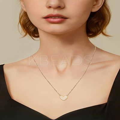 1Pc Brass & Druzy Resin Heart Pendant Necklaces NJEW-LP0009-36-1